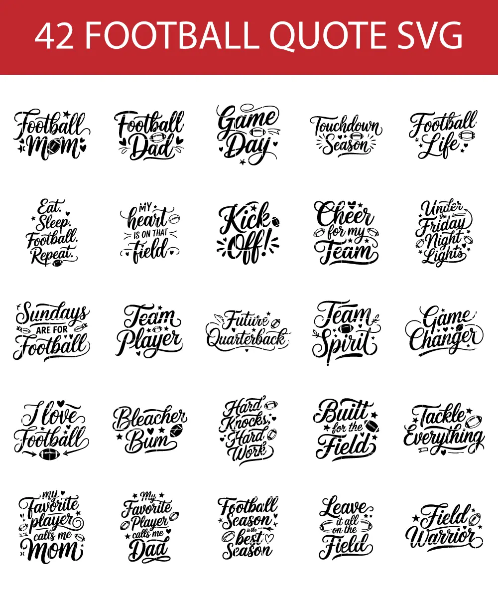best football svg bundle