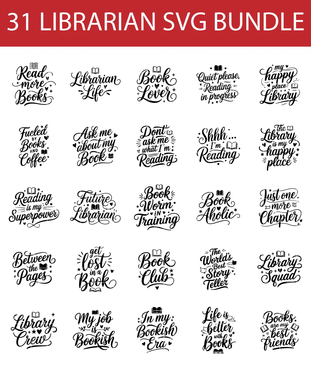 best librarian svg bundle