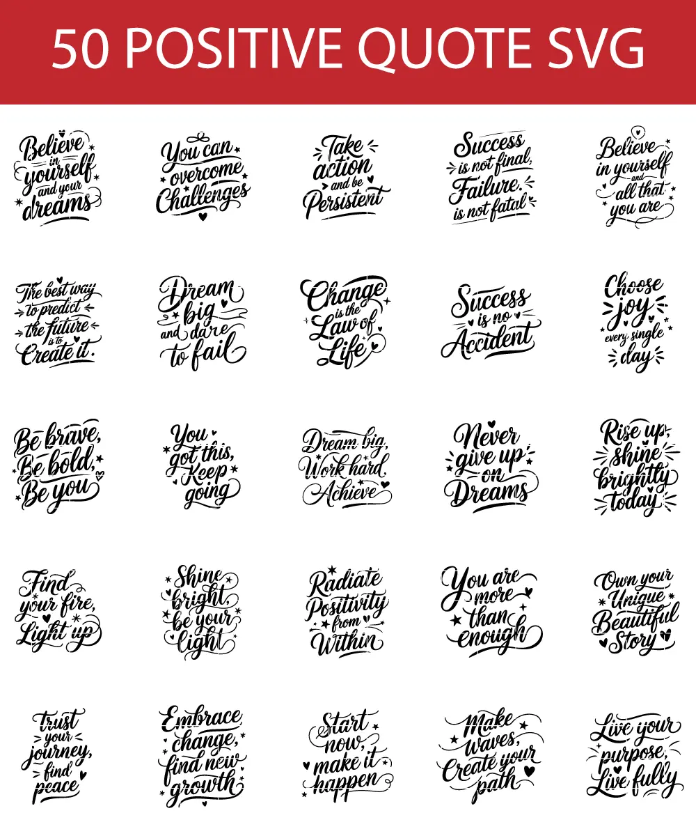 best positive quote svg bundle