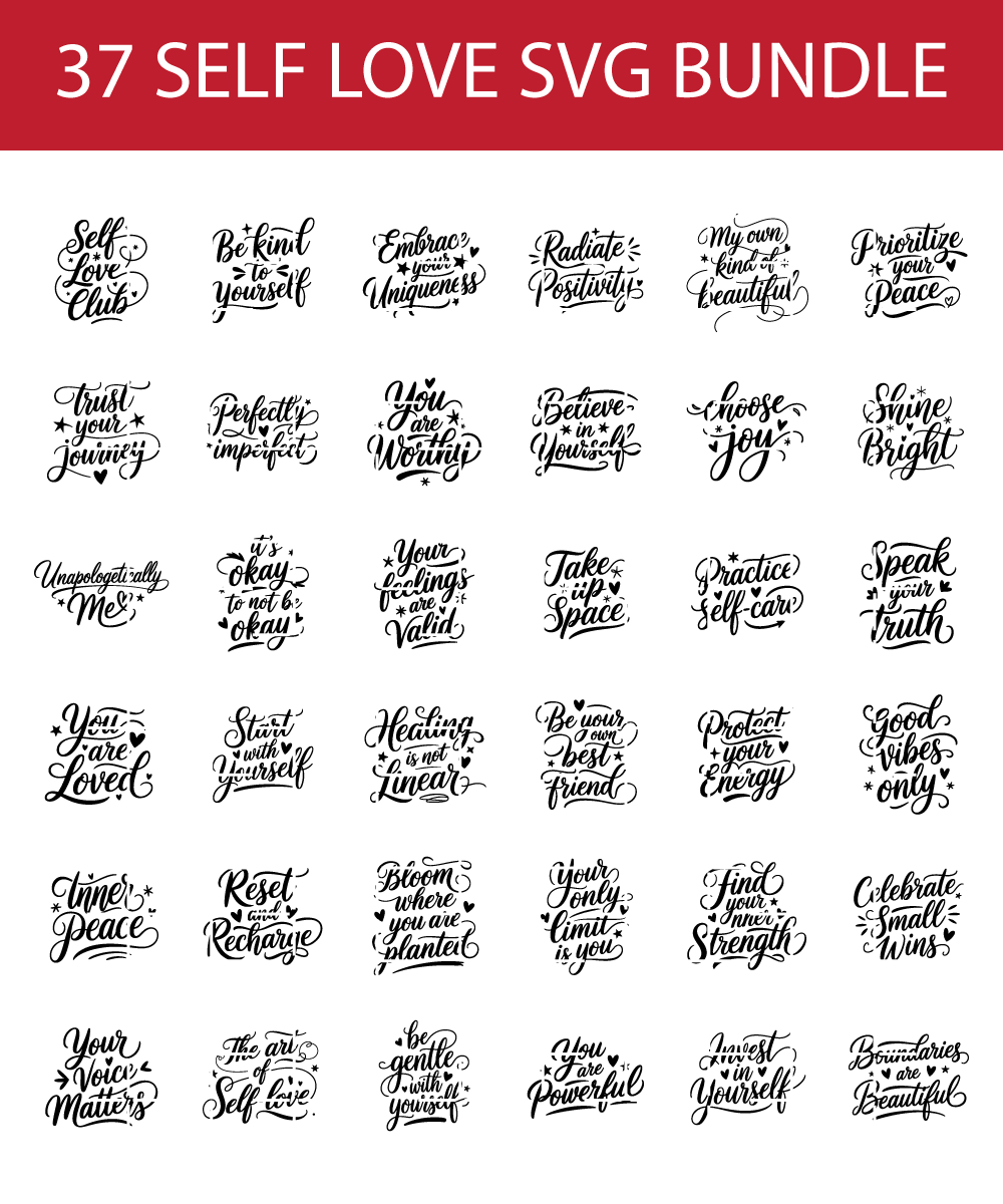 best self love svg bundle