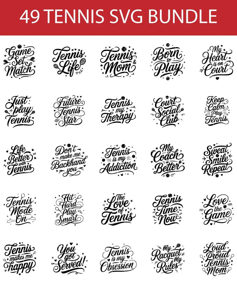 best tennis svg bundle