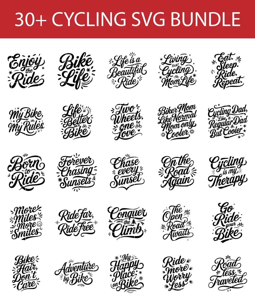 cycling svg bundle