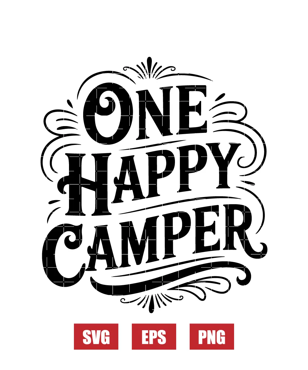 One Happy Camper Svg