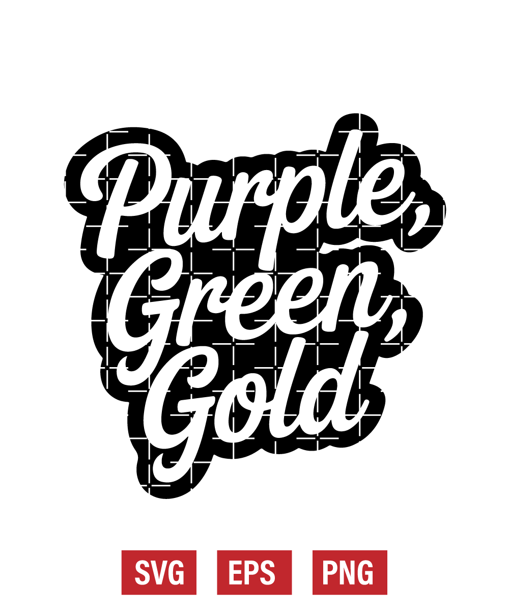 Purple, Green, Gold Svg
