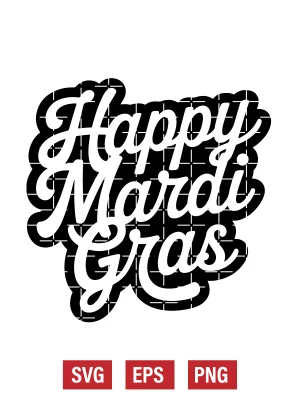 Happy Mardi Gras Svg