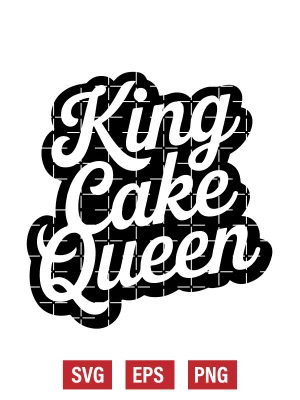 King Cake Queen Svg