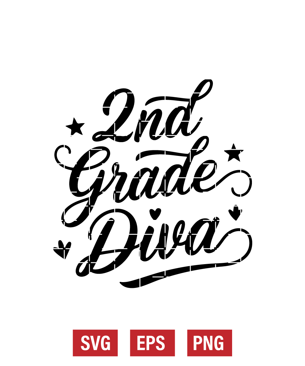 2nd Grade Diva Svg