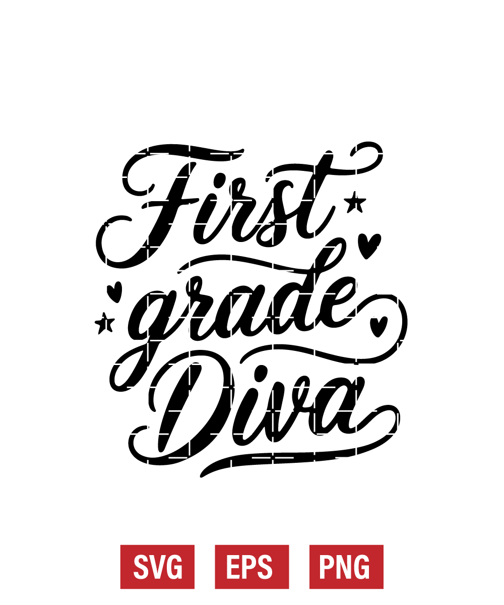 First Grade Diva Svg