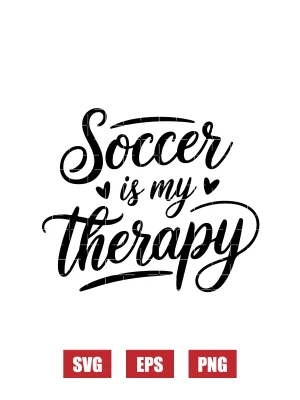 Soccer Is My Therapy Svg