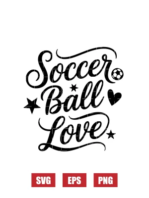 Soccer Ball Love Svg