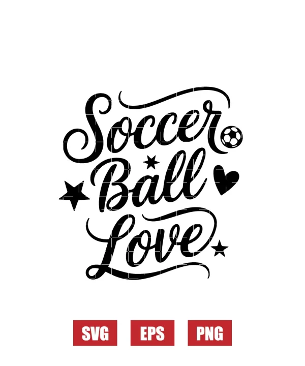Soccer Ball Love Svg