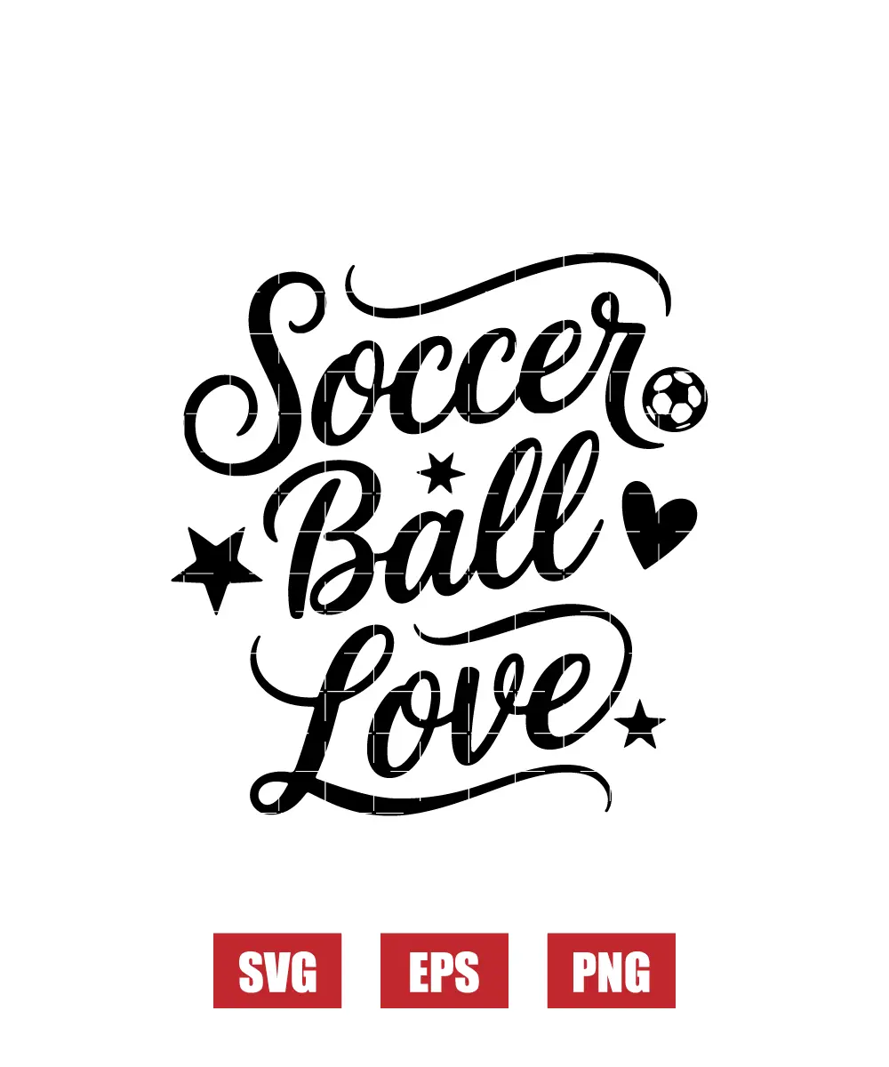 Soccer Ball Love Svg