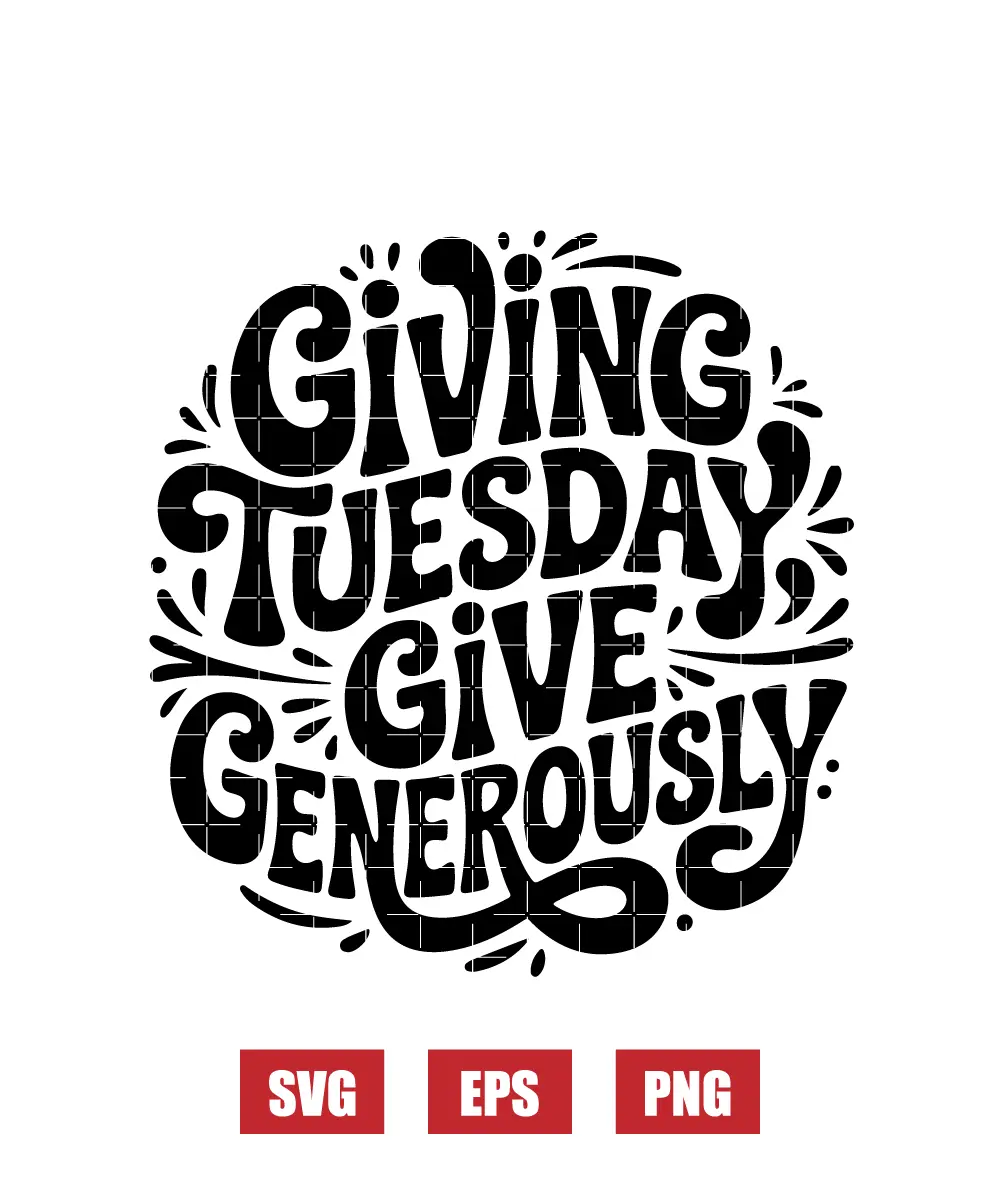 Giving Tuesday, Give Generously Svg
