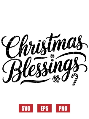 Christmas Blessings Svg