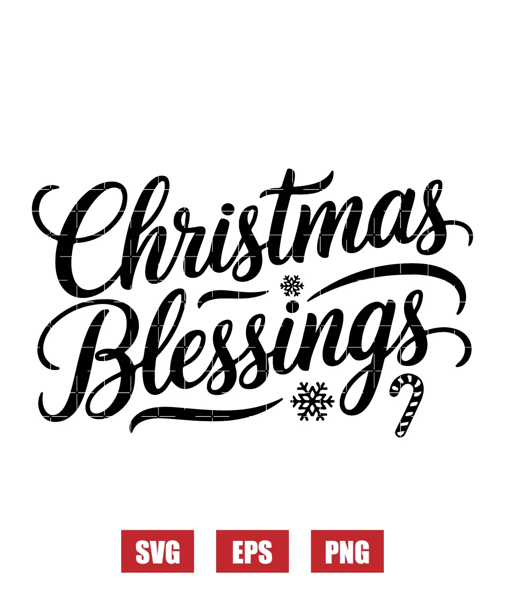 Christmas Blessings Svg