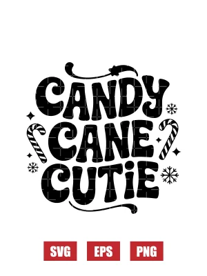 Candy Cane Cutie Svg