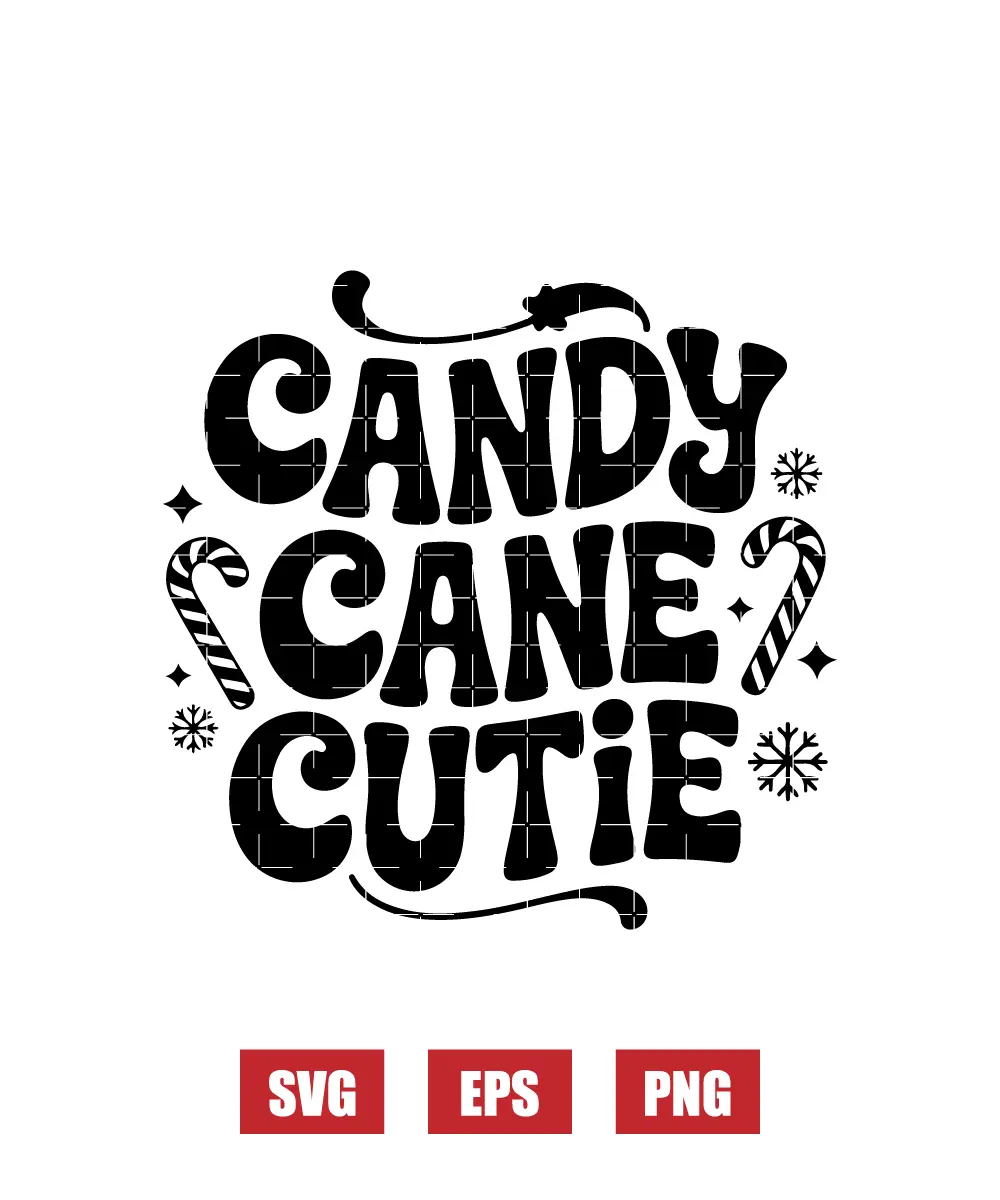 Candy Cane Cutie Svg