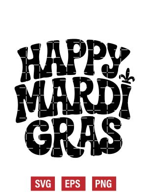 Happy Mardi Gras Svg