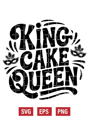 King Cake Queen Svg
