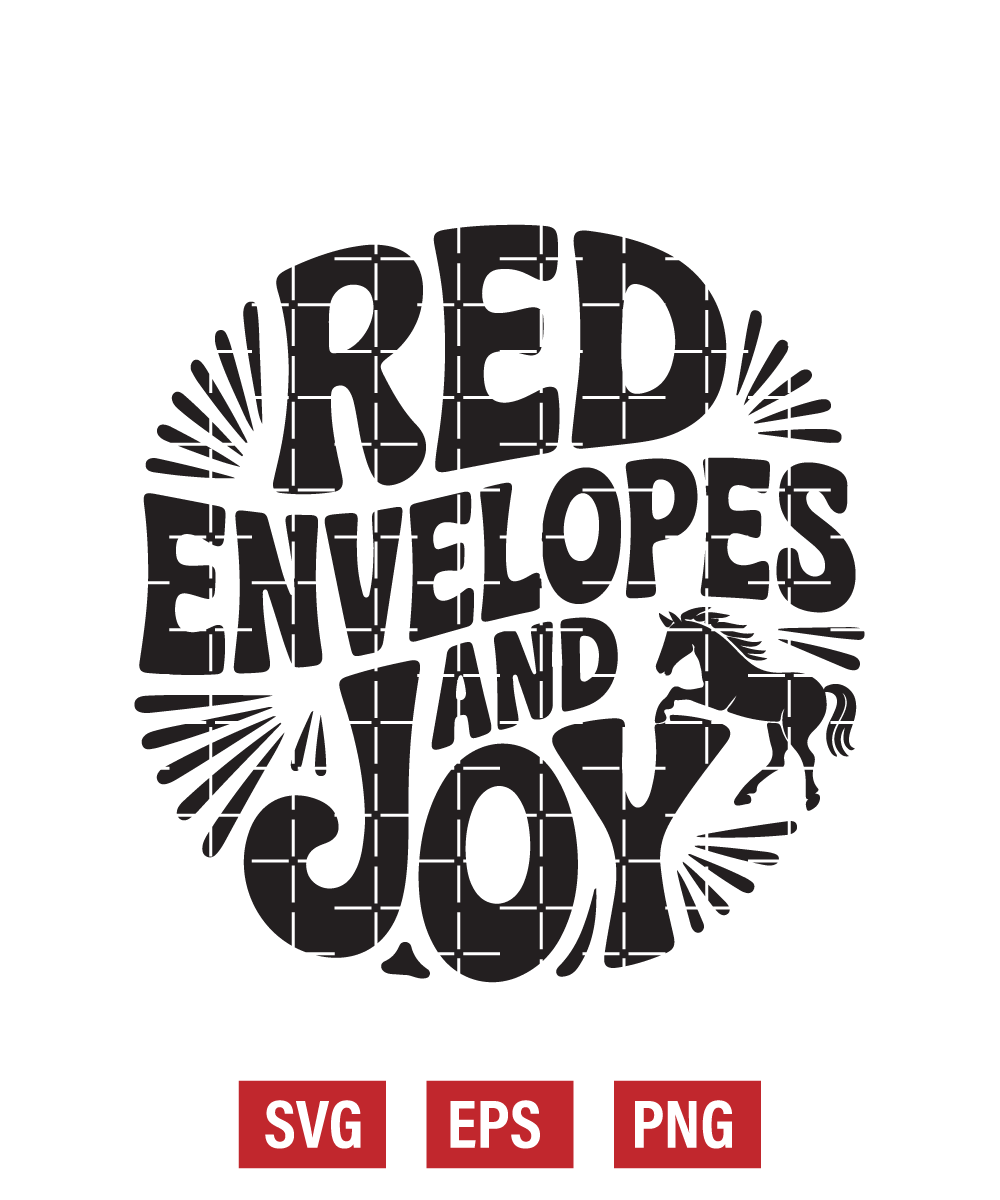 Red Envelopes and Joy Svg