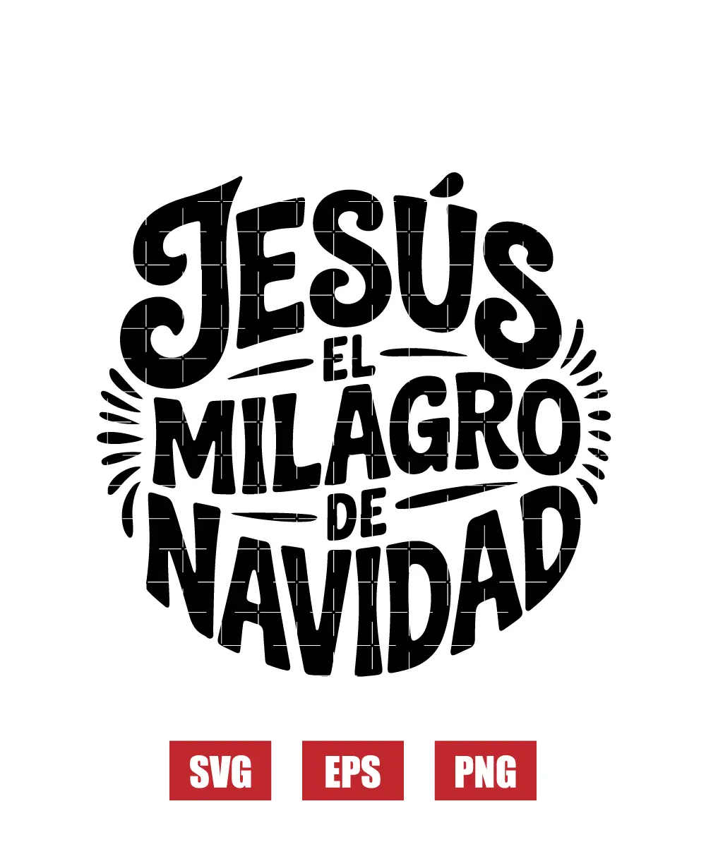 Jesús El Milagro De Navidad Svg
