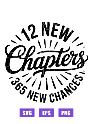 12 New Chapters 365 New Chances Svg