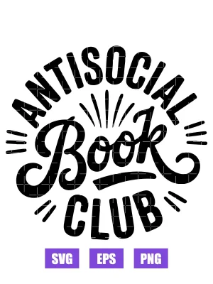 Antisocial Book Club Svg