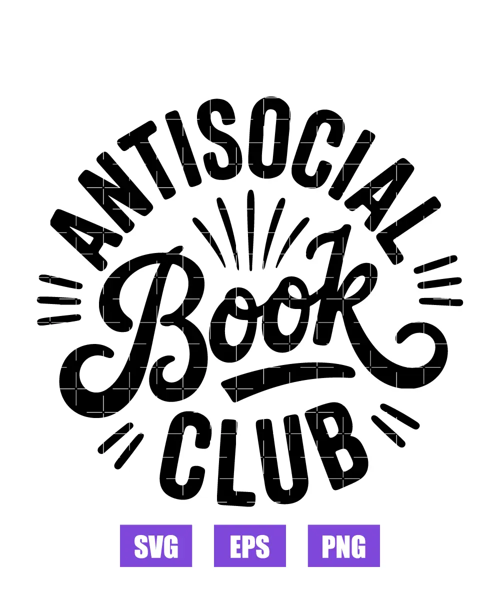 Antisocial Book Club Svg