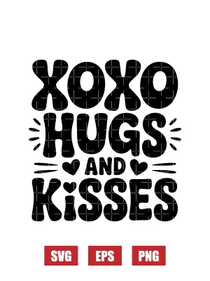 XOXO Hugs And Kisses Svg