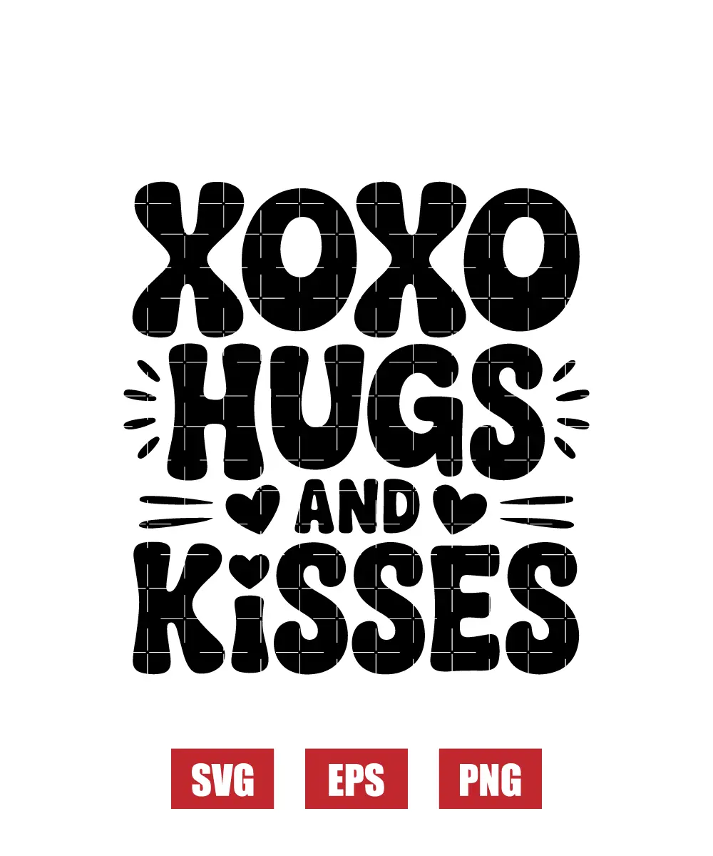 XOXO Hugs And Kisses Svg