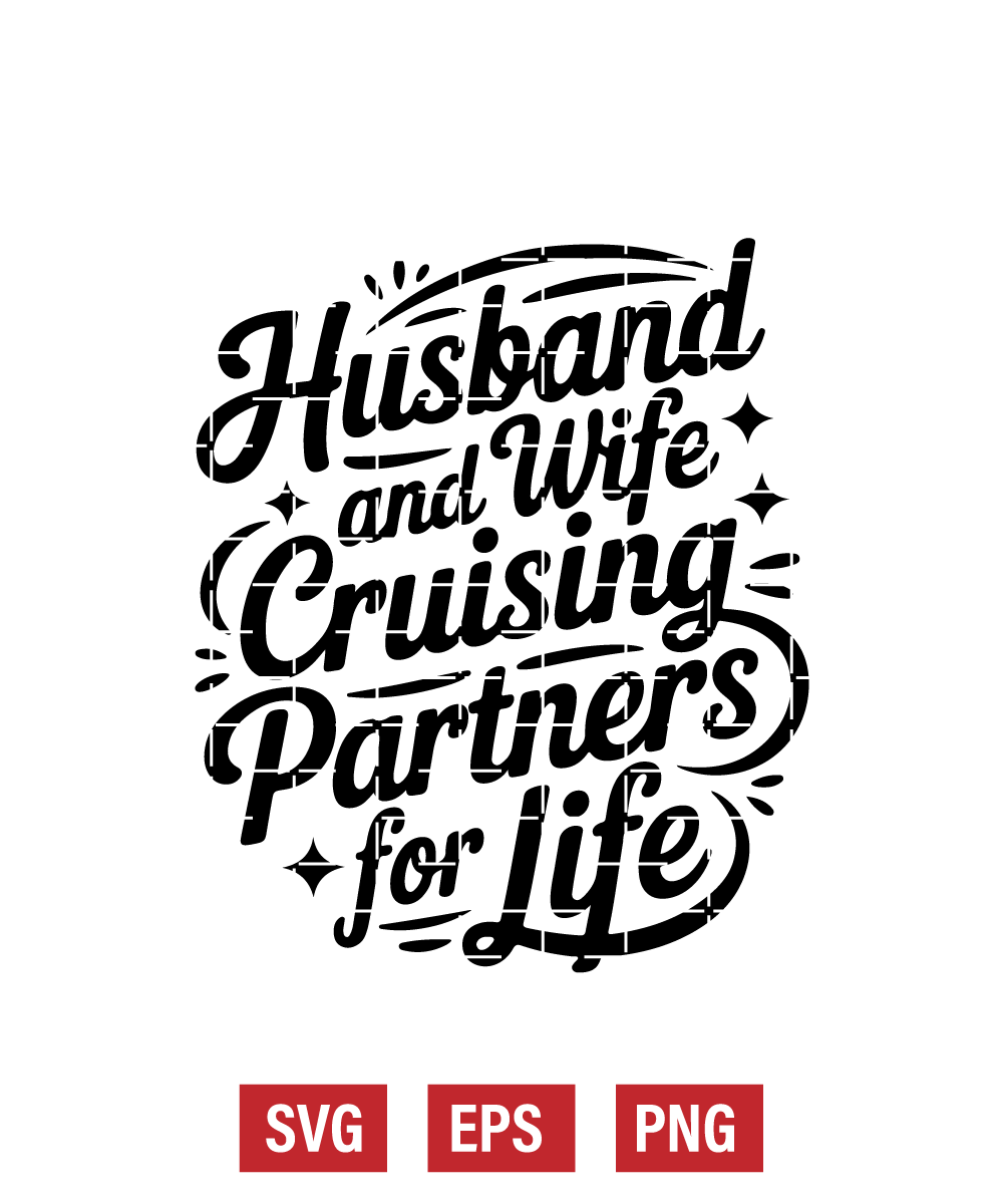 Husband and Wife Cruising Partners for Life Svg