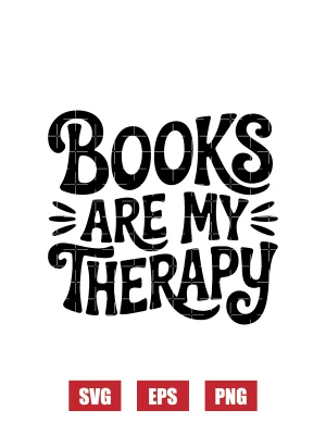 Books Are My Therapy Svg